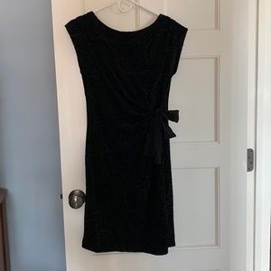 Black Velvet Maternity Dress
